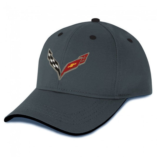 Corvette - Heritage Hat/Cap - Gray - Embroidered : C7 Stingray