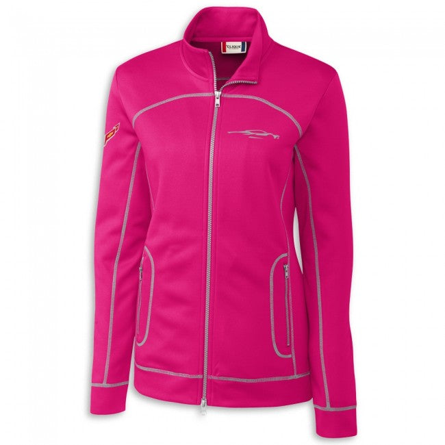 C8 Corvette Ladies Fleece Jacket : Pink