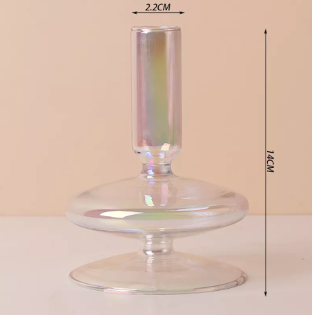 {Fiddlehead Craftsman} Mid-Century Modern Taper Holder :: Iridescent #7