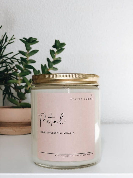 {Sea of Roses} Coconut + Soy Wax Candle :: Petal