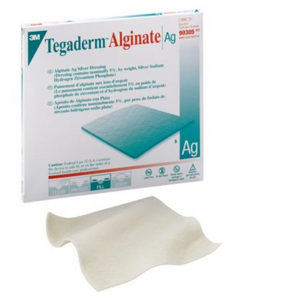 Tegaderm 90305 Alginate Ag Silver Dressing, Box of 5 34299987