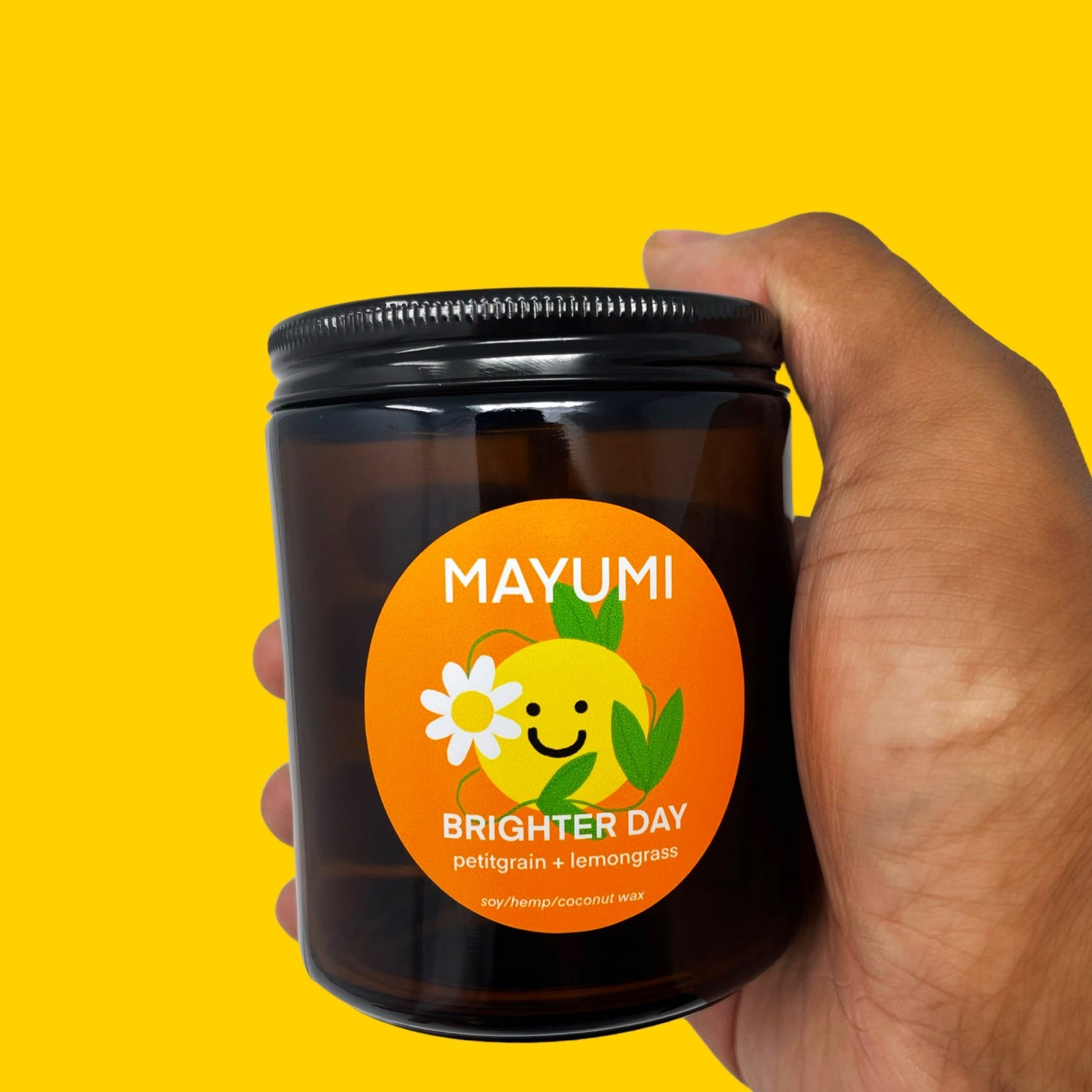 NATURAL NON-TOXIC VEGAN SUSTAINABLE CANDLE  LEMONGRASS PETITGRAIN