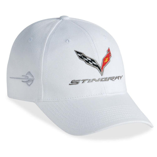 C7 Corvette Stingray - Chino Cap Embroidered : White