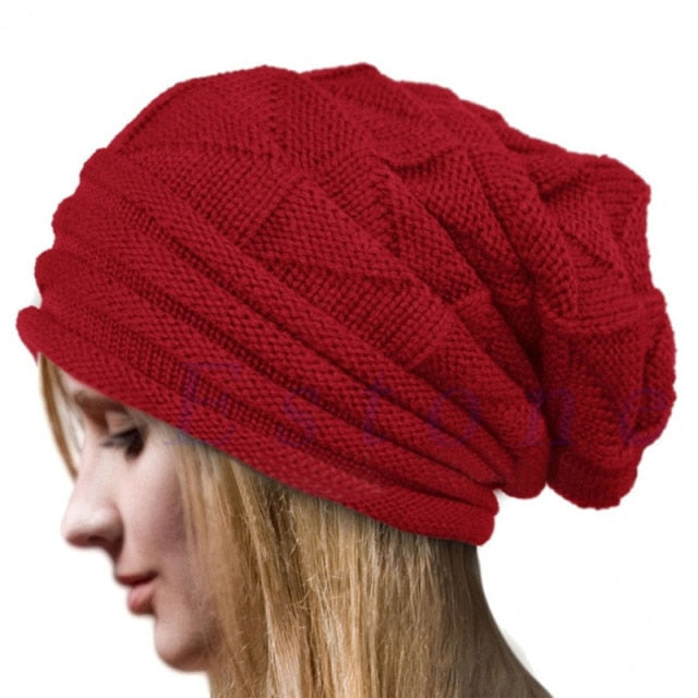 Winter Ski Slouchy Knitted Baggy Beanie
