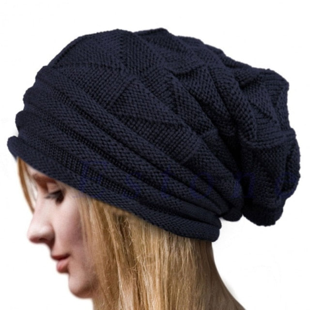 Winter Ski Slouchy Knitted Baggy Beanie