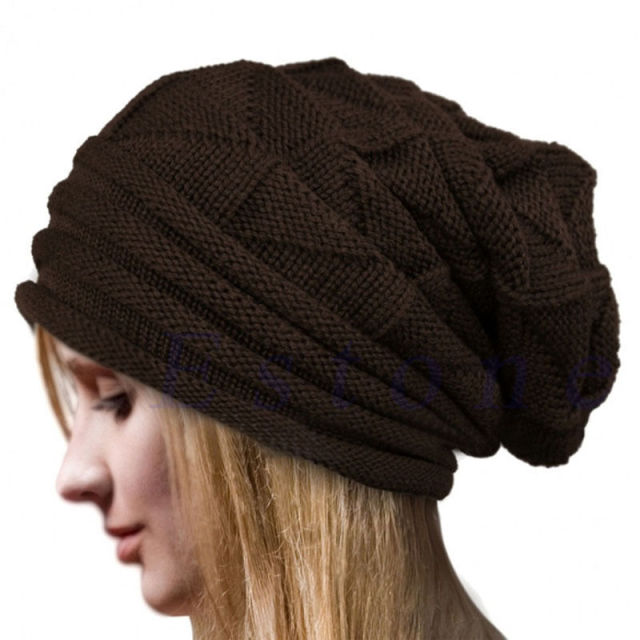 Winter Wool Baggy Beanie Hat