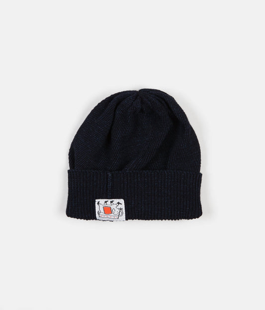 Tender Type 827 Drawn Knitted Hat - Rinsed Indigo Cotton