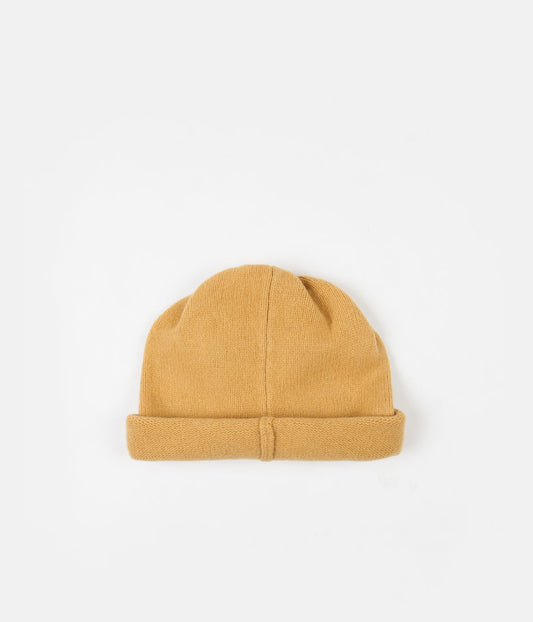 Tender Type 837 Large Drawn Knitted Hat - Gold Cold Felted Lambswool