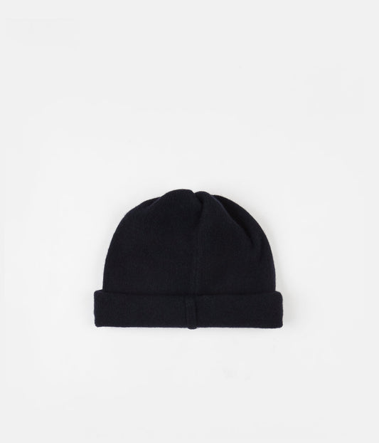 Tender Type 837 Large Drawn Knitted Hat - Navy Cold Felted Lambswool